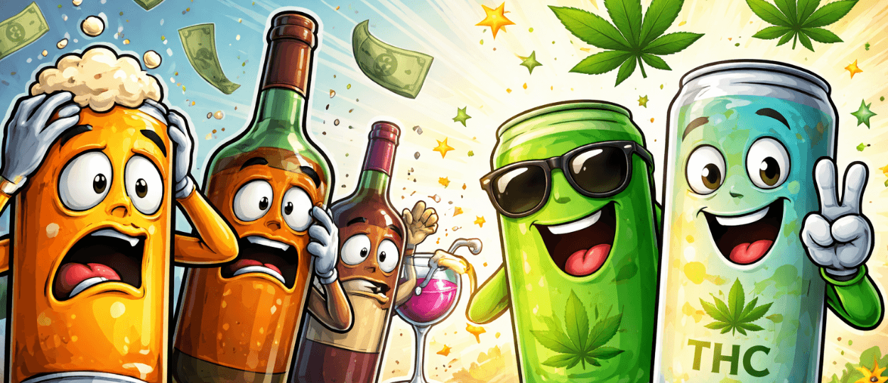 Cannabis Beverages Drive Down Alcohol Sales, Prompt Industry Concerns