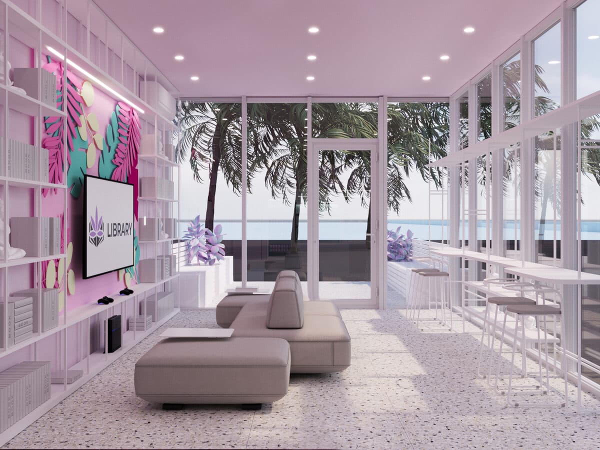 Library — лаундж с видом на море