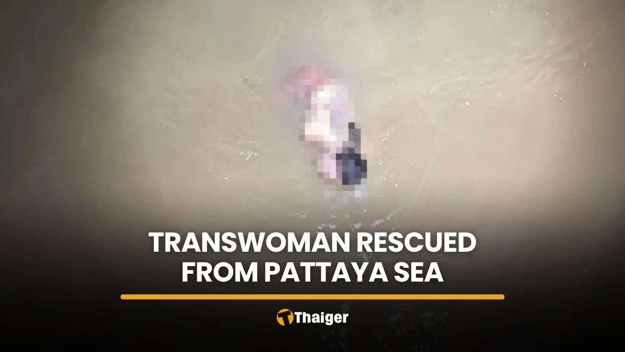 Mujer trans rescatada del mar en Pattaya tras incidente con cannabis