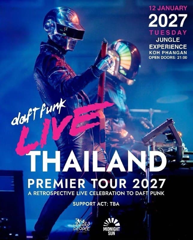 Daft Funk LIVE Premier Tour 2027 у Jungle Experience на Ко Пангані
