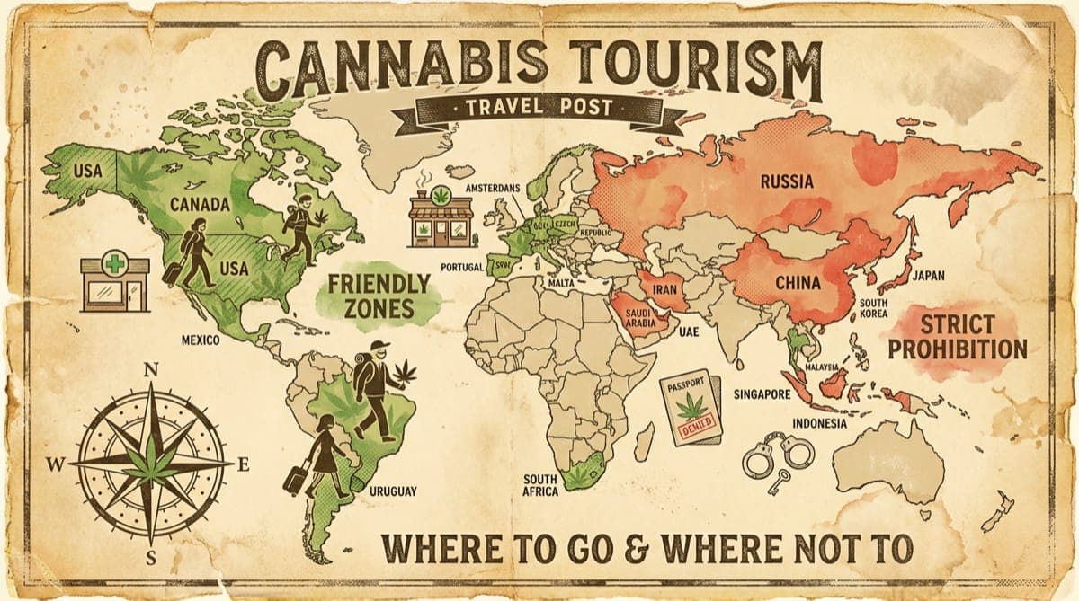 Tourisme cannabique : pourquoi certaines nations achètent librement et d'autres n'osent même pas entrer
