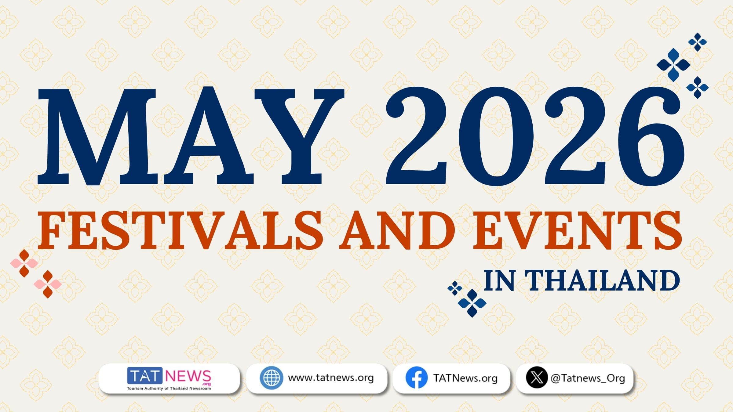 Thailand Announces Diverse Festival Lineup for May 2026 Across Regions