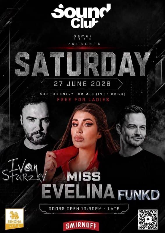 Sabato sera di danza al Sound Club Samui con DJ dal vivo