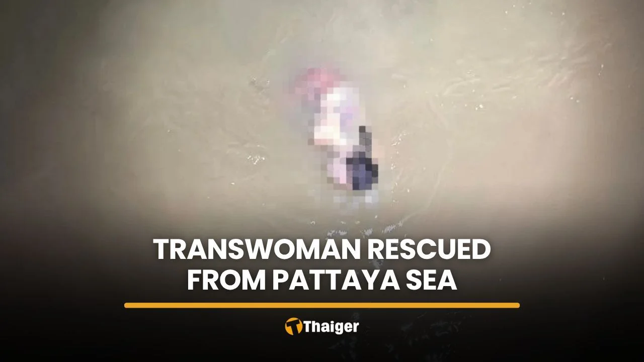 Mujer trans rescatada del mar en Pattaya tras incidente con cannabis