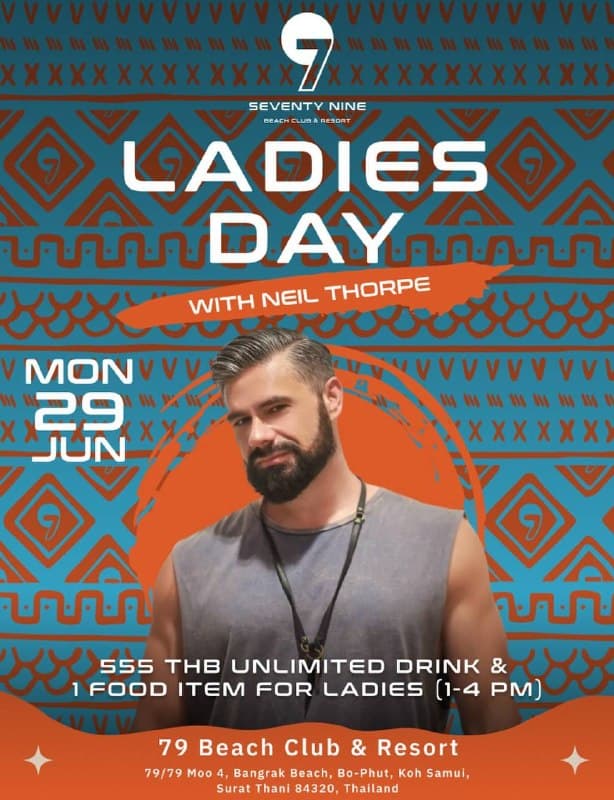 Neil Thorpe anima il Ladies Day al 79 Beach Club il 29 giugno