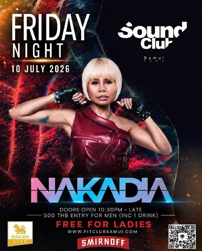 Nakadia legt am 10. Juli im Sound Club Samui Underground-Techno auf