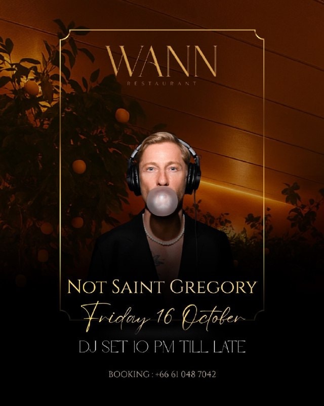 Disfruta de sesiones de DJ nocturnas con Not Saint Gregory en restaurante de Koh Samui