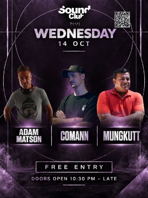 Вечер живой музыки с Adam Matson, Comann и Mungkutt в Sound Club
